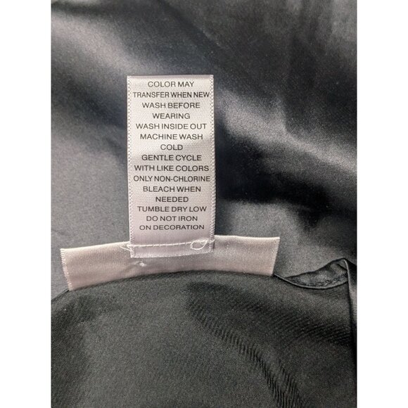 Vintage Morgan Taylor Intimates Slip Dress Size L Coquette Y2K Goth Milkmaid 90s - Picture 9 of 9